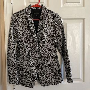 Banana Republic leopard print black/white Blazer